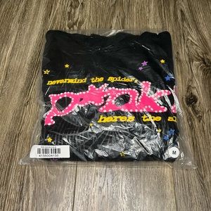 Sp5der Black Web Hoodie Size Medium Brand New Spider Worldwide